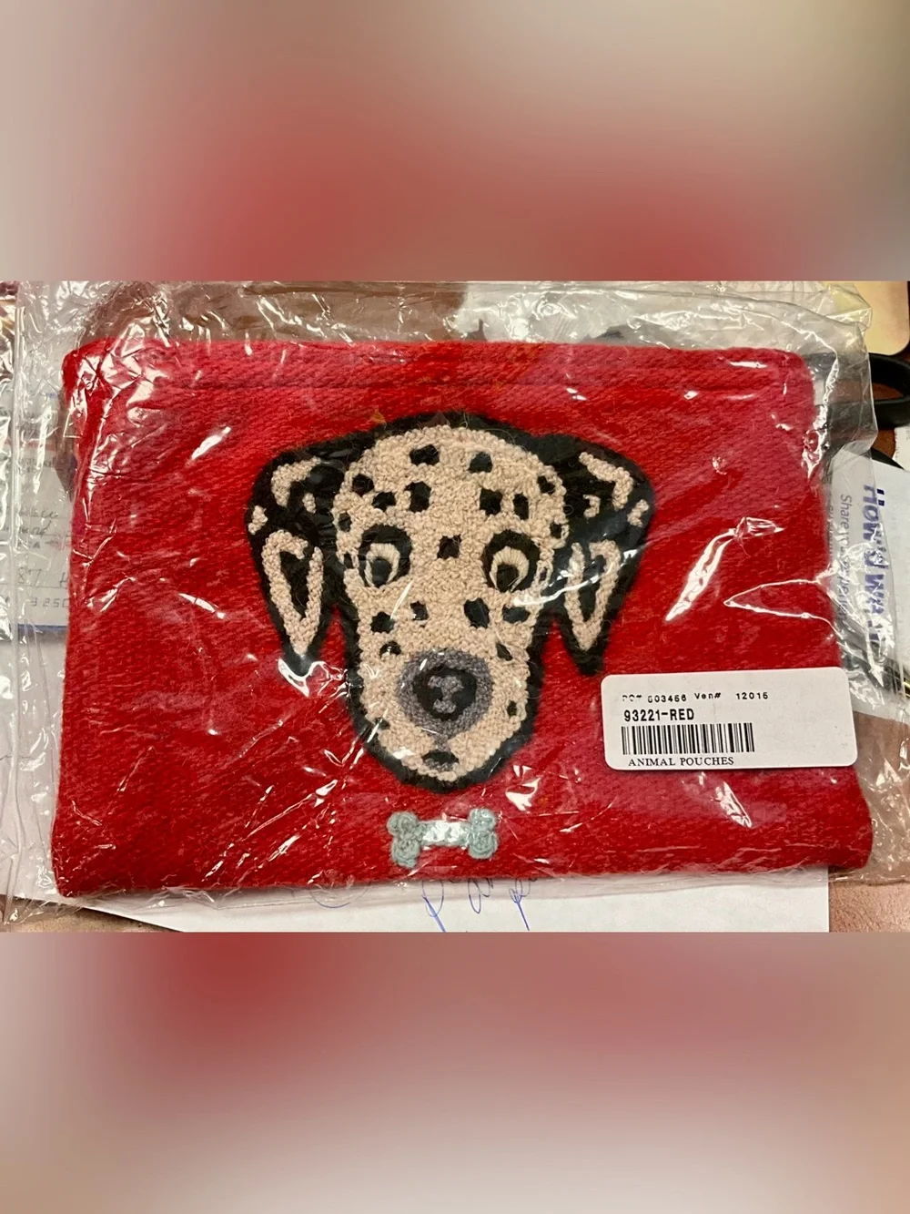 Red Dalmatian Appliqué Cosmetic Pouch - Animal Pouches from Jenny Krauss.